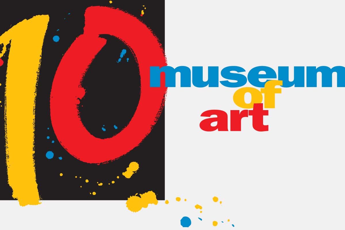 10-year anniversary branding for the Museum of Art Fort Lauderdale, now the NSU Art Museum Fort Lauderdale.